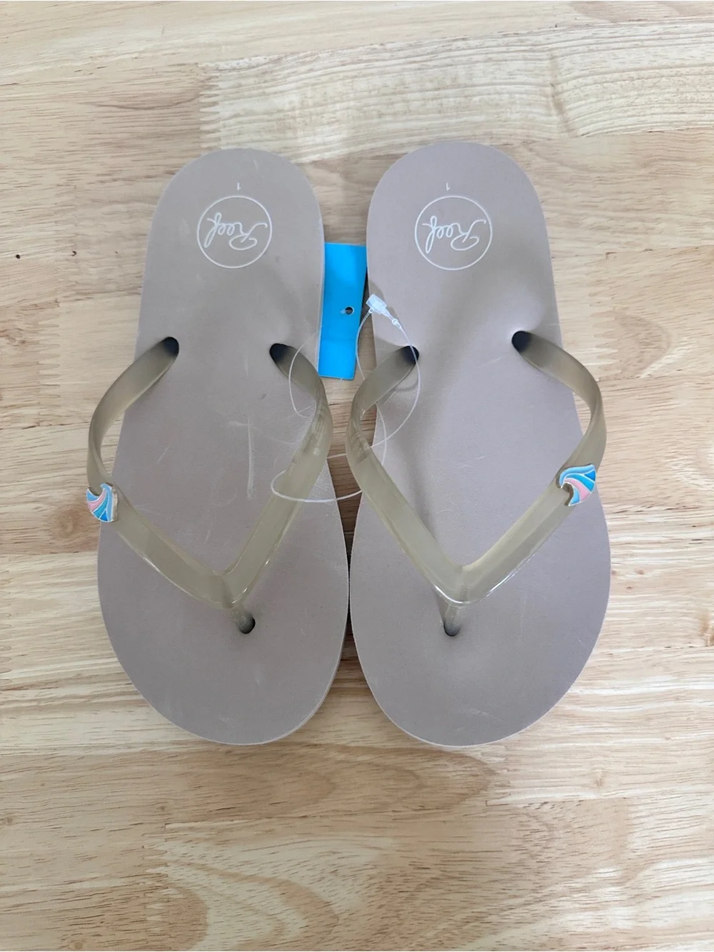 Kids Reef Flip Flops with charm on strap